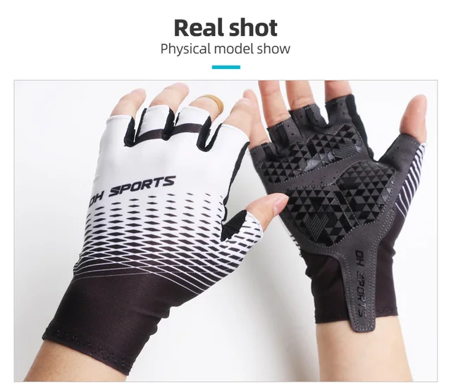 Qchomee Femmes Dames Gants De Conduite Cyclisme Demi-doigts Maille