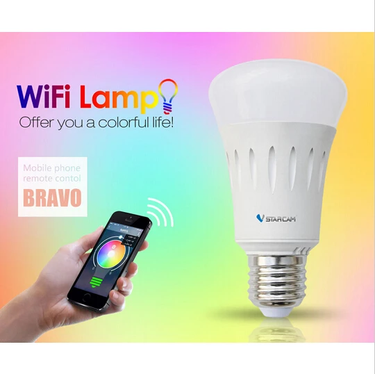

VStarcam WF820 Smart WiFi Lamp mini Light Smart Phone Control WIFI connect Lamp Bulb E27 RGB Color Light