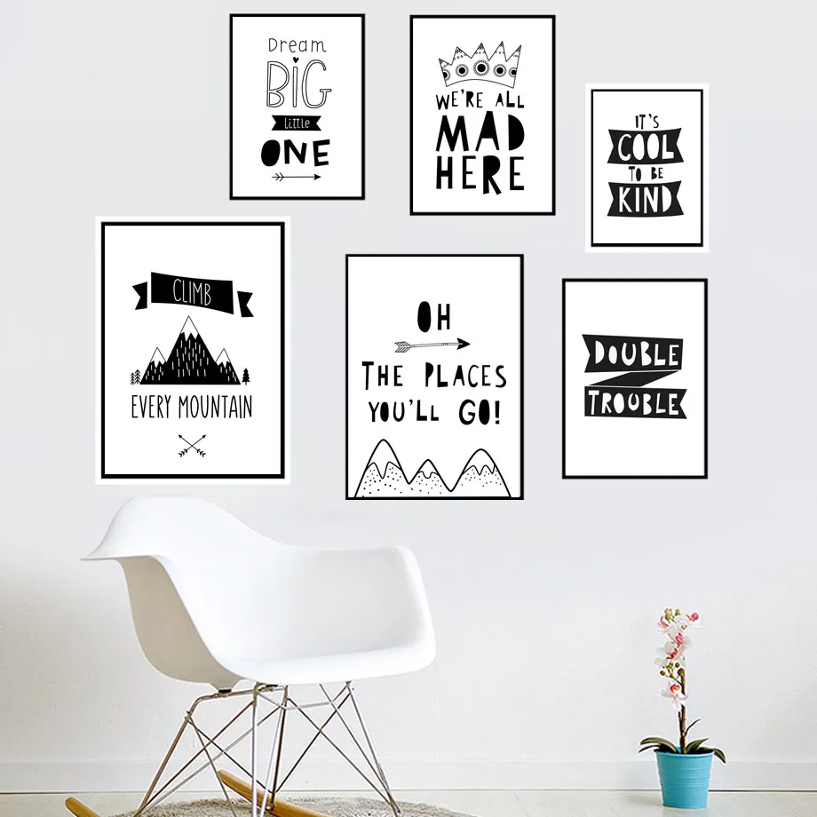 

Arrow Crown mountain Explore Nursery Wall Art Canvas Painting Nordic Posters And Prints Wall Picture Girl Boy Kids Room Decor
