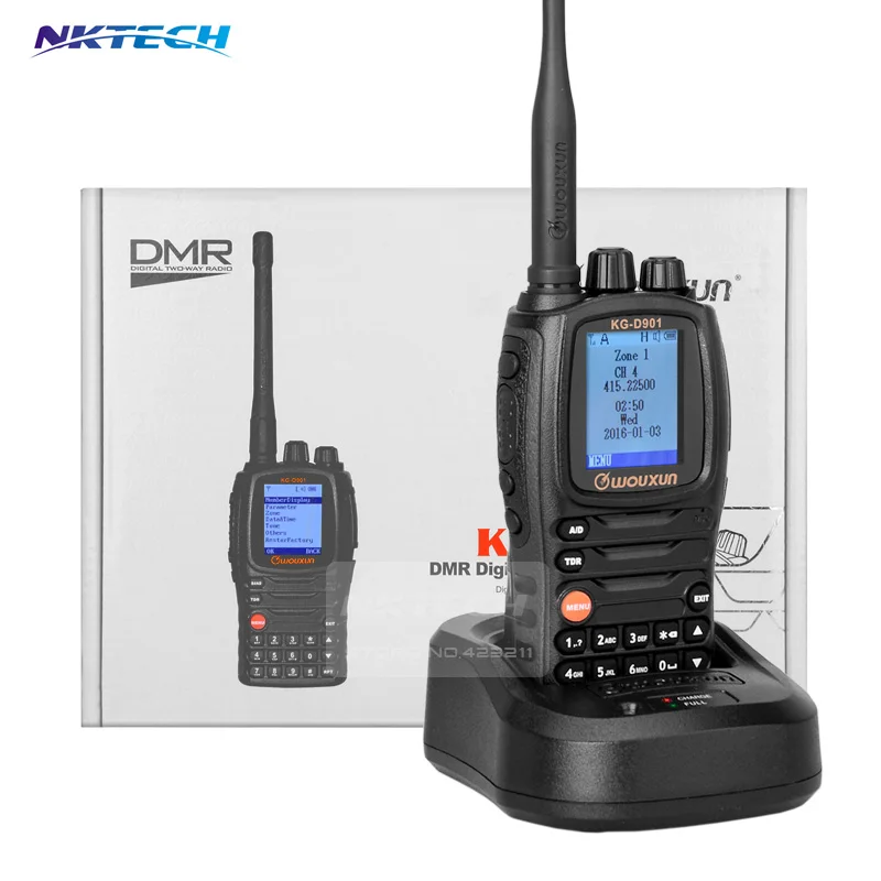 Walkie Talkie Wouxun KG D901 Digital Two Way Radio 1000 Channels +1 NKTECH USB Programming Cable