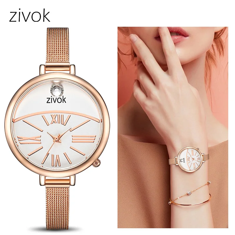 

zivok Creative Women watches Rose Color Fashion Ladies Lovers Wrist Watch Women Clock Hour Time Relogio Feminino Montre Femme