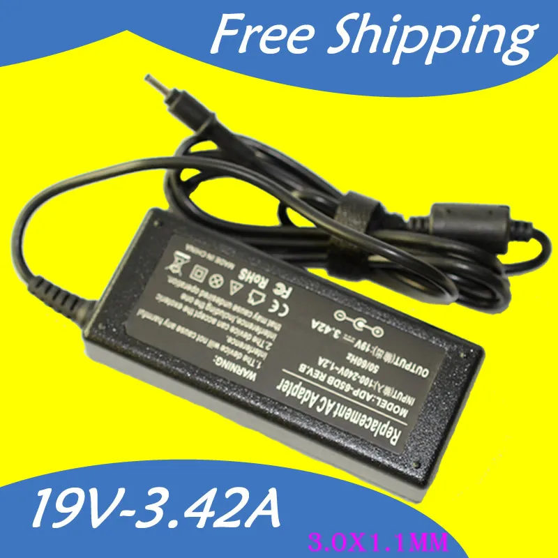 19V 3.42A 65W 3.0*1.1MM Replacement For Acer Laptop AC Charger Power Adapter Input 100-240V free shipping