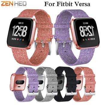 

Denim Watch Band Strap With Buckle Connector For Fitbit versa Sport Smartband Professional Factory Price Wristband Wrist Strap