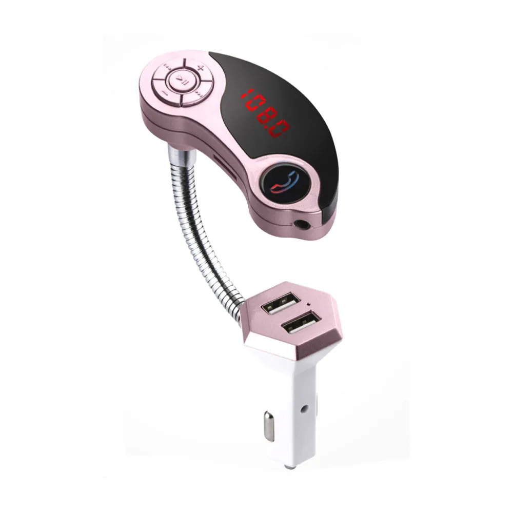 Автомобильный MP3 fm-передатчик передатчик модулятор bluetooth-микрофон двойное зарядное устройство USB, свободные руки, набор для Xiaomi Roidmi samsung iPhone 7