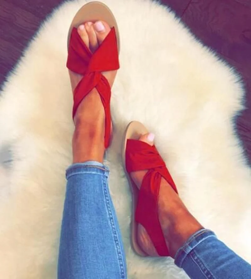 

Summer women sandals gladiator fashion cross strappy flats sandals sexy open toe casual beach shoes ladies big size sandalias 43