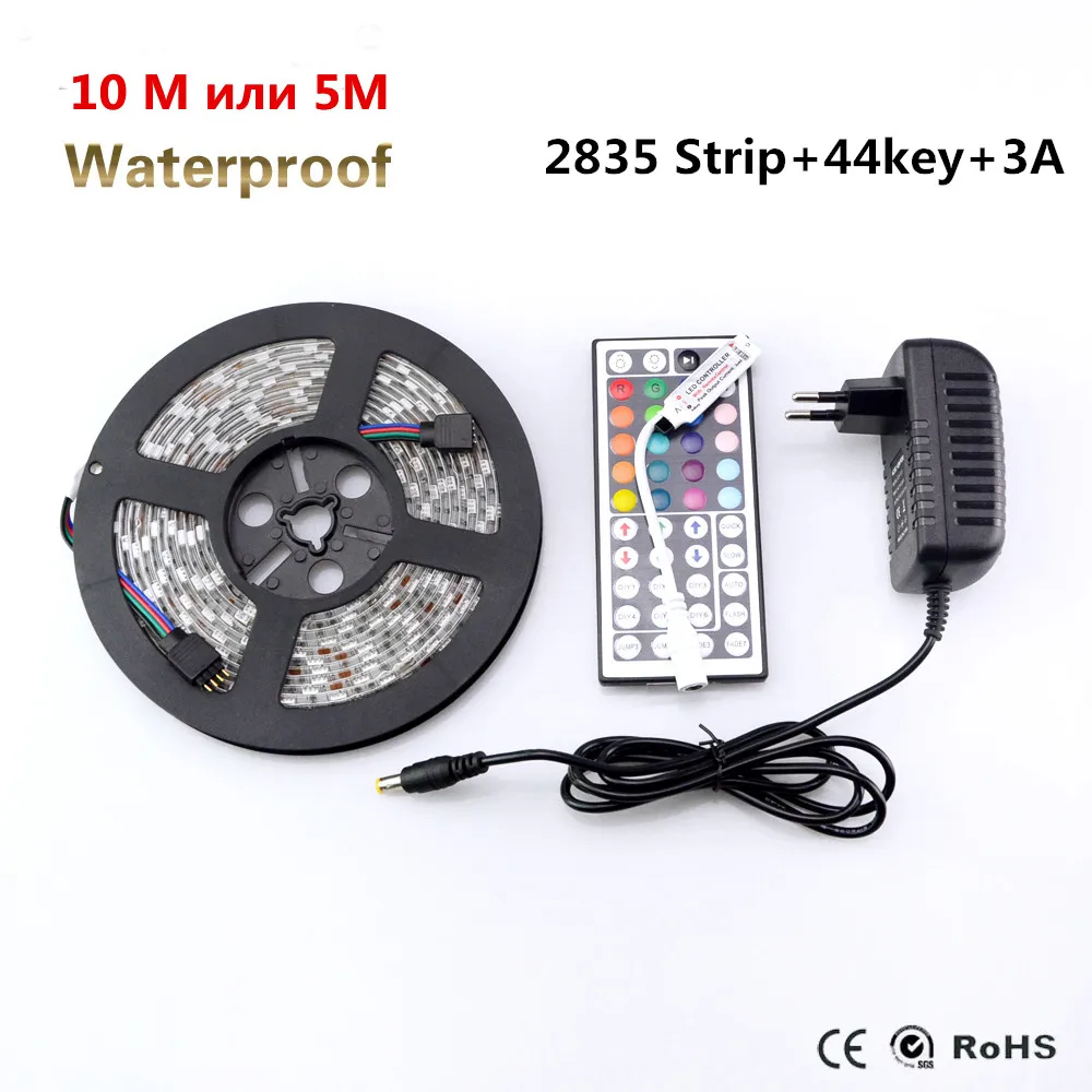 DC12V ленты Клейкие ленты 5 м Светодиодные полосы света RGB строка IP20 лампы 5050 3528 SMD 300 светодиодов высокой яркости для hoilday фестиваль украсить