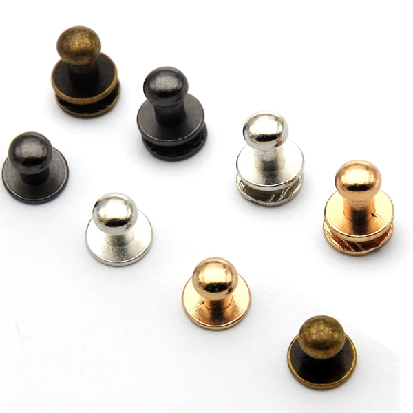 

50sets Metal rivets 6*9*9mm zinc alloy screw rivets screw knob for handbag belt shoes watchband metal rivets ZD024