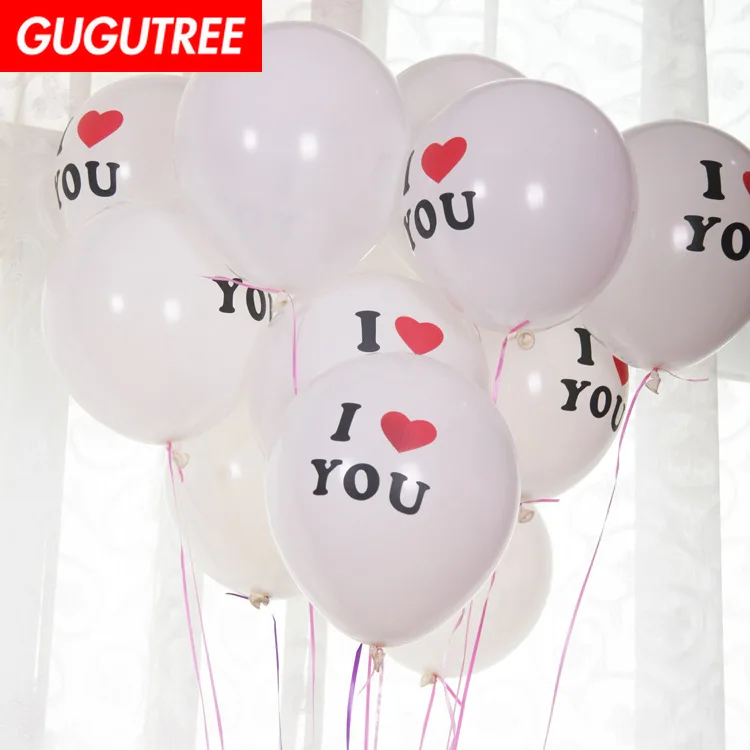 

Decorate 100pcs 12inch white pink i love you latex ballon wedding event christmas halloween festival birthday party HY-367