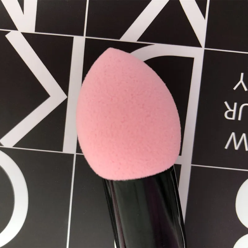 

100pc Professional blusher brush Nylon Make up brush Brushes Two Metal Head Cosmetic Tools with Sponge