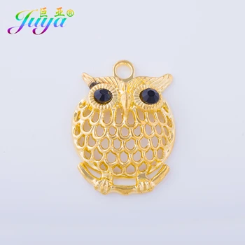 

DIY Jewelry Findings Supplies Cz Rhinestones Owl Charm Connectors For Women Kids Charm Bracelets Handmade Material