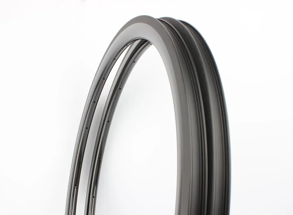 

DEERACE 1 pair of SAT 50mm x 23mm 700c Carbon Road Clincher Tubeless Bicycle Rims Bike Wheel Rim NO OUTER HOLES