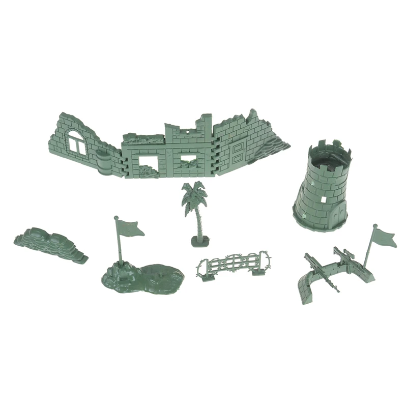 

11Pcs/set Sandbox Game Military Plastic Toy Soldier Model Accessories Playset Kit Gift Model Toy For Kids Boys Newest
