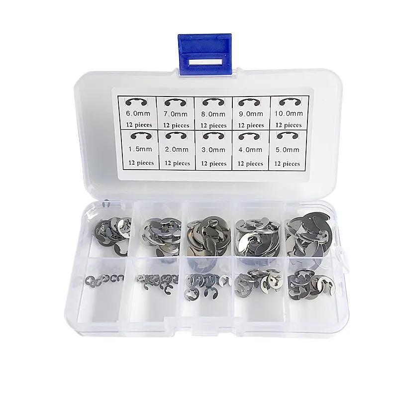 M2.3 E-Retaining Rings DIN 6799 2000 pcs Stainless Spring Steel Metric