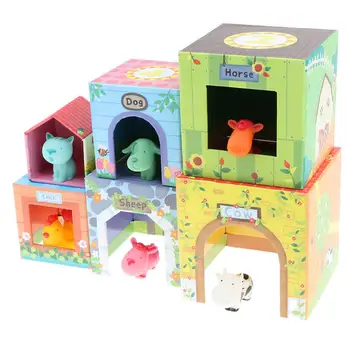 12pcs Animal House Sorting Matching Game Stackable Cube Early Learning Educational Toy Birthday Gift for Baby Children Toddler 12pcs Animal House Sorting Matching Game Stackable Cube Early Learning Educational Toy Birthday Gift for Baby Children Toddler