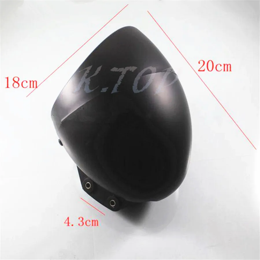 Черный мотоцикл 6 5 &quotПуля фара подходит для Harley cruise Honda Steed Shadow|bullet headlight|motorcycle