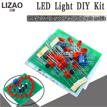

DIY Kit Heart-Shaped LED Flash Light Cycle Flashing Light Electronic Suit Heart-shaped Lamp DIY Electronic Circuit Board