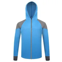 Comfortable Защита от солнца удобные с длинным рукавом дышащие и быстросохнущие мужские походные беговые рубашки для рыбалки Спортивная Толстовка