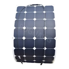 18V 100W 100watt flexible ETFE efficient solar panel boat sun power cell solar panels 100 W for 12V RV boat charging battery