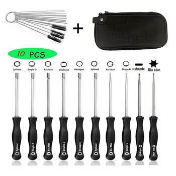 

Carburetor Adjustment Tool Kit 10 Pcs Screwdrivers 15 Pcs Cleaning Brush for 2 Cycle Engine WWO66