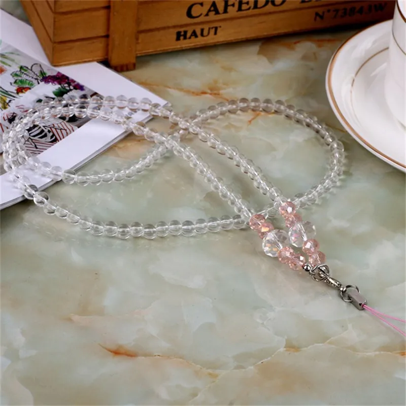 العالمي الحبل حزام للهاتف 44 سنتيمتر الأزياء حبال كريستال اللؤلؤ شنقا حبل للهاتف المحمول مزين الرقبة حبل ل فون