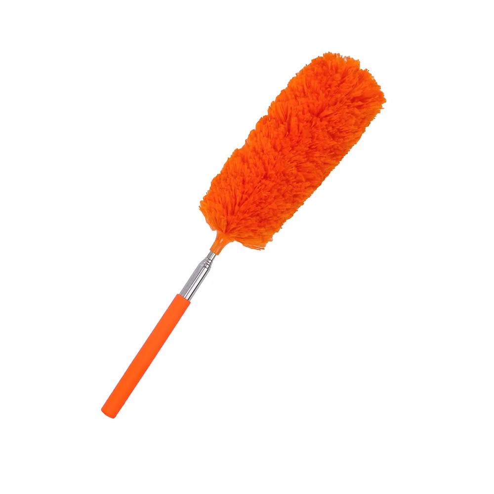 Горячая Распродажа Новая регулируемая растягивающаяся удлиненная микрофибра перо Бытовая щетка для пыли Инструменты для чистки щетка пылеочиститель# F - Цвет: Оранжевый