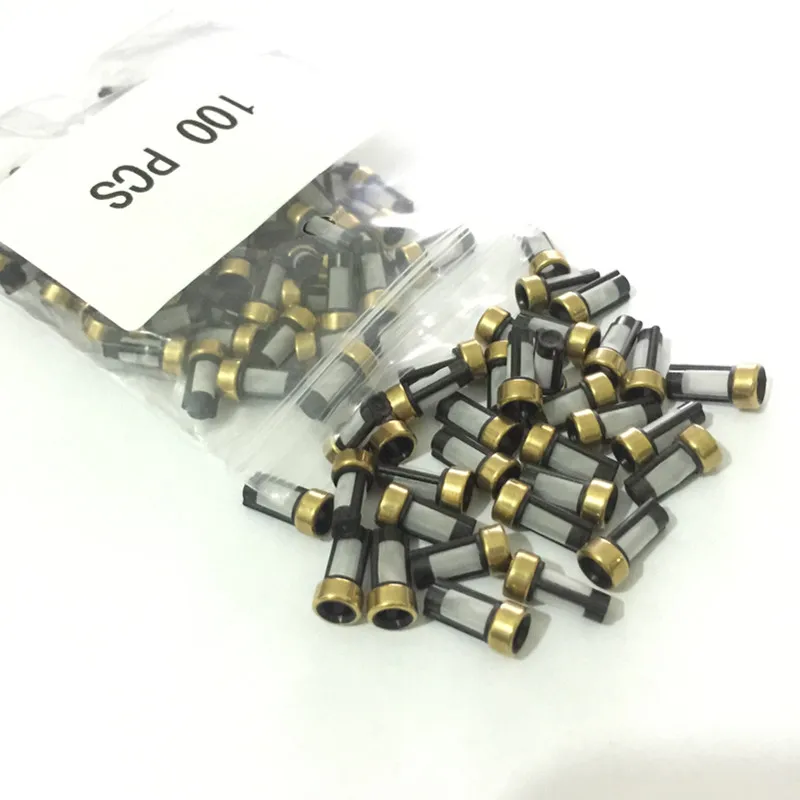 100pcs Fuel Injector Micro Basket Filter Fit for BMW Bosch Injector Repair Kits
