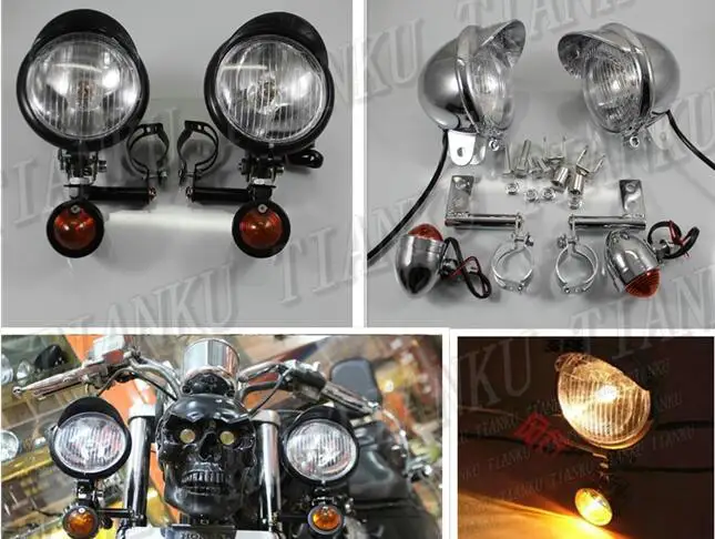 Turn Signal + Spot light Brackets Fork Mount For Rebel CMX 250 CA125 450 Gold Wing GL1500 GL1800 SHADOW ACE VLX DLX MAGNA |