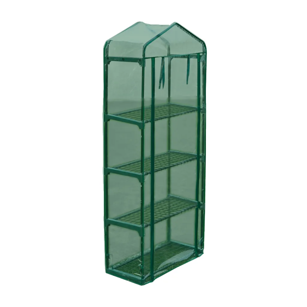 Ikayaa Portable Plant Covers For Greenhous 4 Shelf Garden Green House
