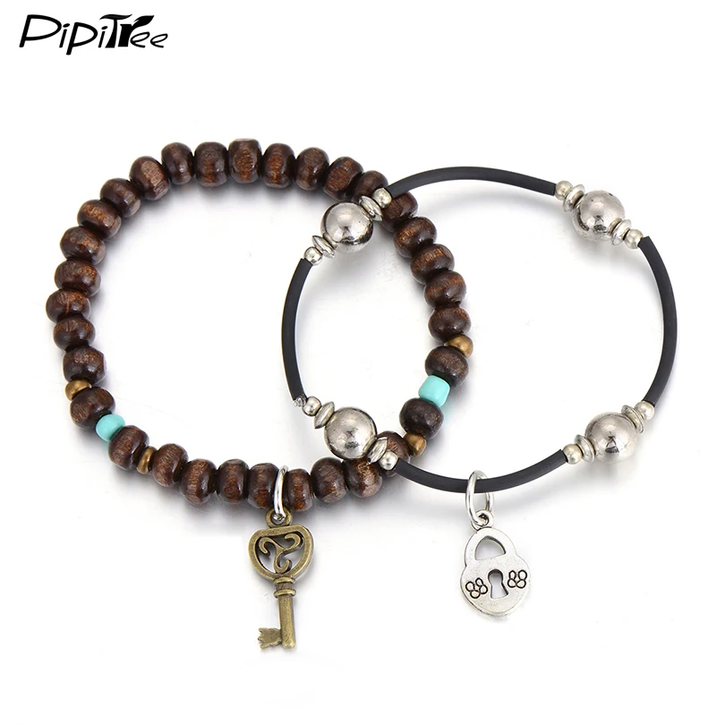 Korean Style Leather Bracelets Infinity Love Key Lock Design Korean Style Leather Bracelets Infinity Love Key Lock Design Charm Bracelet Personalized Gift Hand Jewelry In From