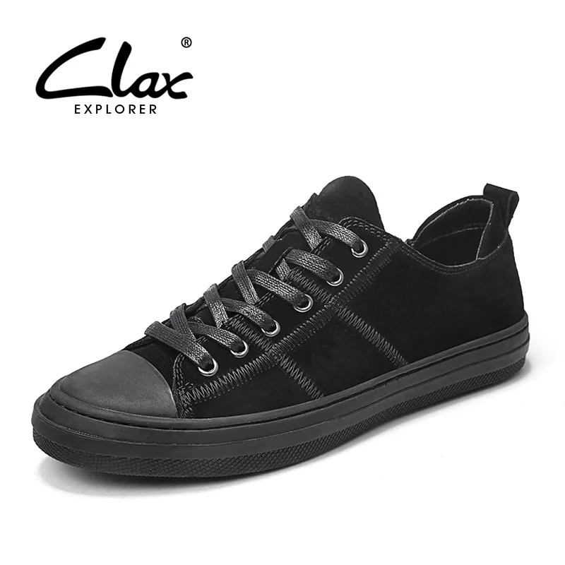 

CLAX Mens Casual Shoe 2018 Spring Summer Pu Leather Footwear Young Man Fashion Walking Shoe Breathable Leisure Shoe