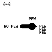 Hotmeini carro adesivo pew M-16 Ar-15 para colt entusiasta arma engraçado decalque preto/tira 13cm