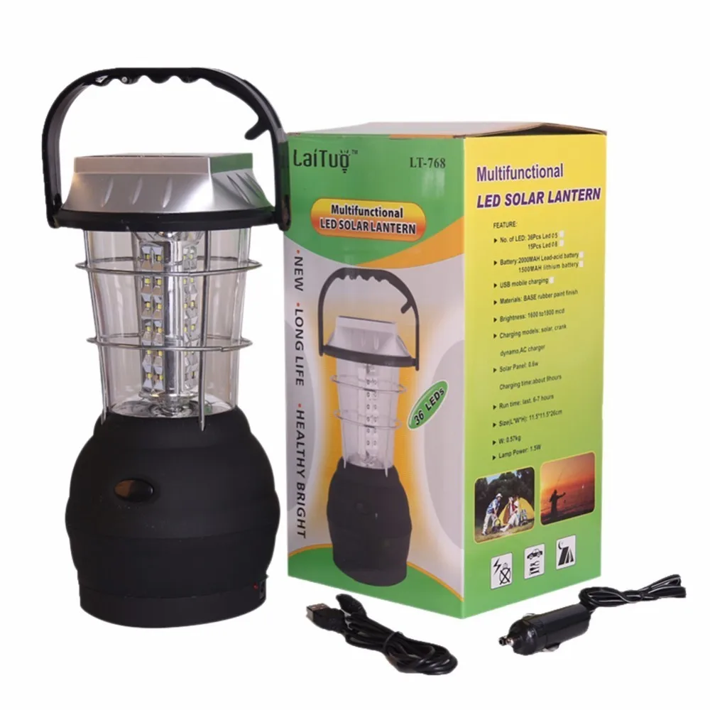36 LEDs Ultra Bright Solar Lantern Home Emergency Outdoor Multi Model
