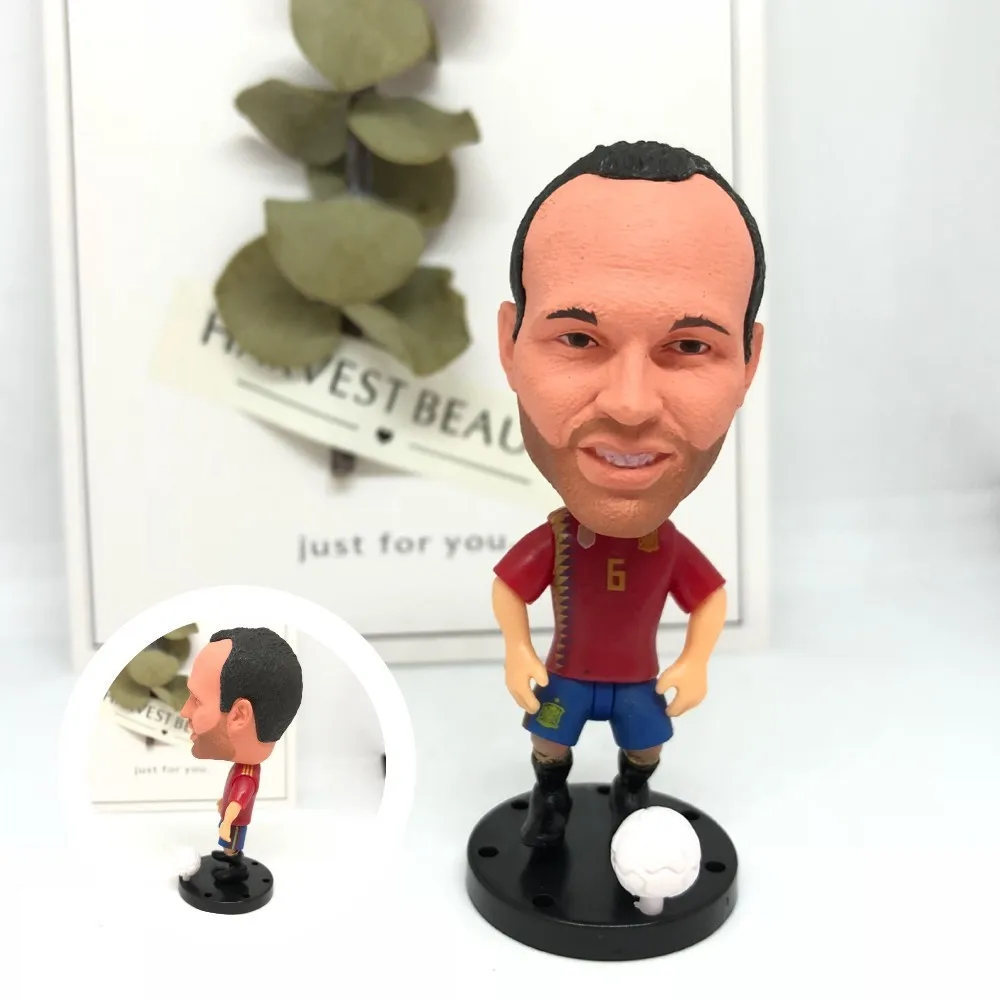 Soccerwe фигурки кукол Футбольные Звезды 17 18 Испания Iniesta 6 # подвижные суставы Смола