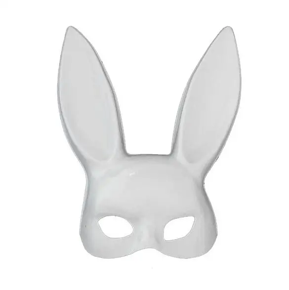 Yofay Вечерние Маски пикантные Для женщин Банни маски для девочек Хэллоуин венецианские костюмы карнавальные мяч маски для похода в ночной клуб бар для девочек, с принтом кролика; маска - Цвет: Shiny White