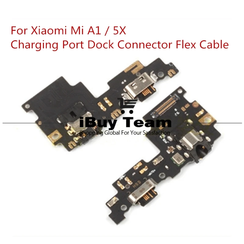 

For Xiaomi Mi A1 / 5X Charging Port USB Dock Connector MiA1 Charger Board with Headphone Jack Audio Earphone Repair Spare Parts