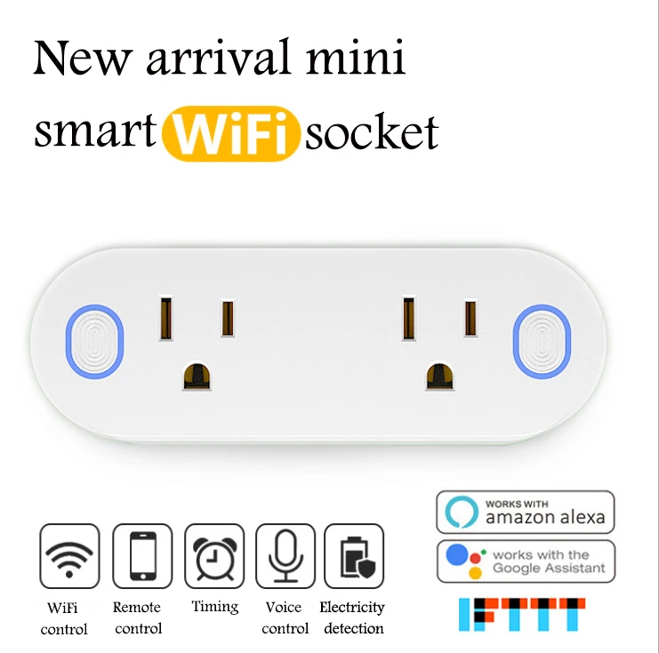 

Mycntec new arrival smart socket Wifi wireless control voice control time switch 16A 100-240V free shipping