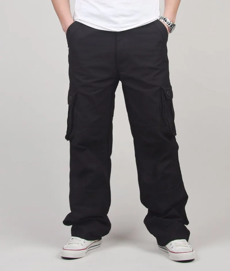 Большие размеры 30-44, мужские брюки-карго высокого качества, повседневные мужские штаны с несколькими карманами, военные тактические длинные брюки полной длины