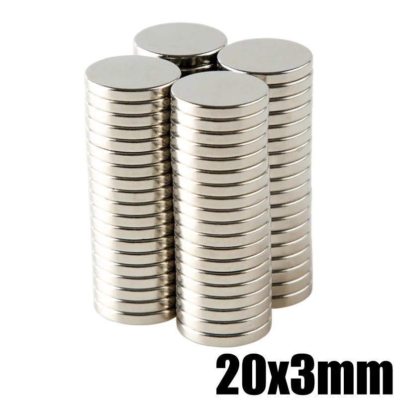 

20Pcs 20x3 Neodymium Magnet Disc Permanent NdFeB N35 Super Strong Powerful Small Round Magnetic Magnets Disc 20mm x 3mm