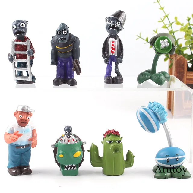 Best Offers 8pcs/set Plants vs Zombies Figure PVC Plants vs Zombies Action Figures of Games Collection Model Toy 3-8.5cm