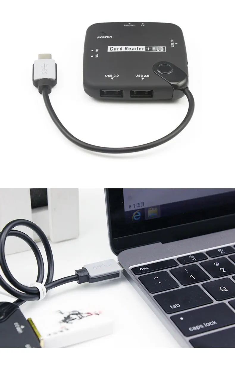 Тип C к usb-хаб комбо Micro SD TF MS M2 кард-ридер OTG адаптер для MacBook samsung S8 S9 S10 Note8 huawei P20 P30 Pro Xiaomi