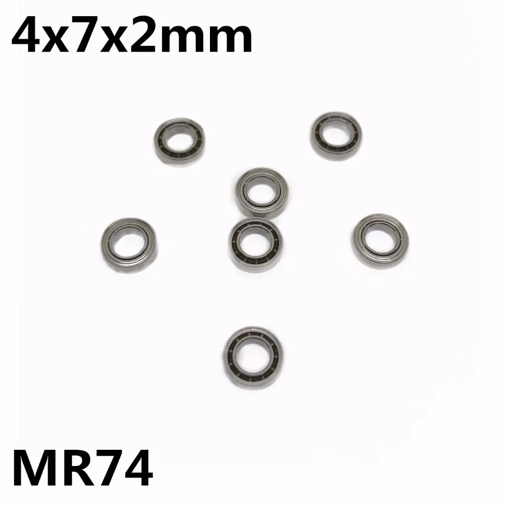 Rolamento de esferas profundo diminuto do sulco, rolamento da alta qualidade, MR74, aberto 4x7x2mm, 50 PCes