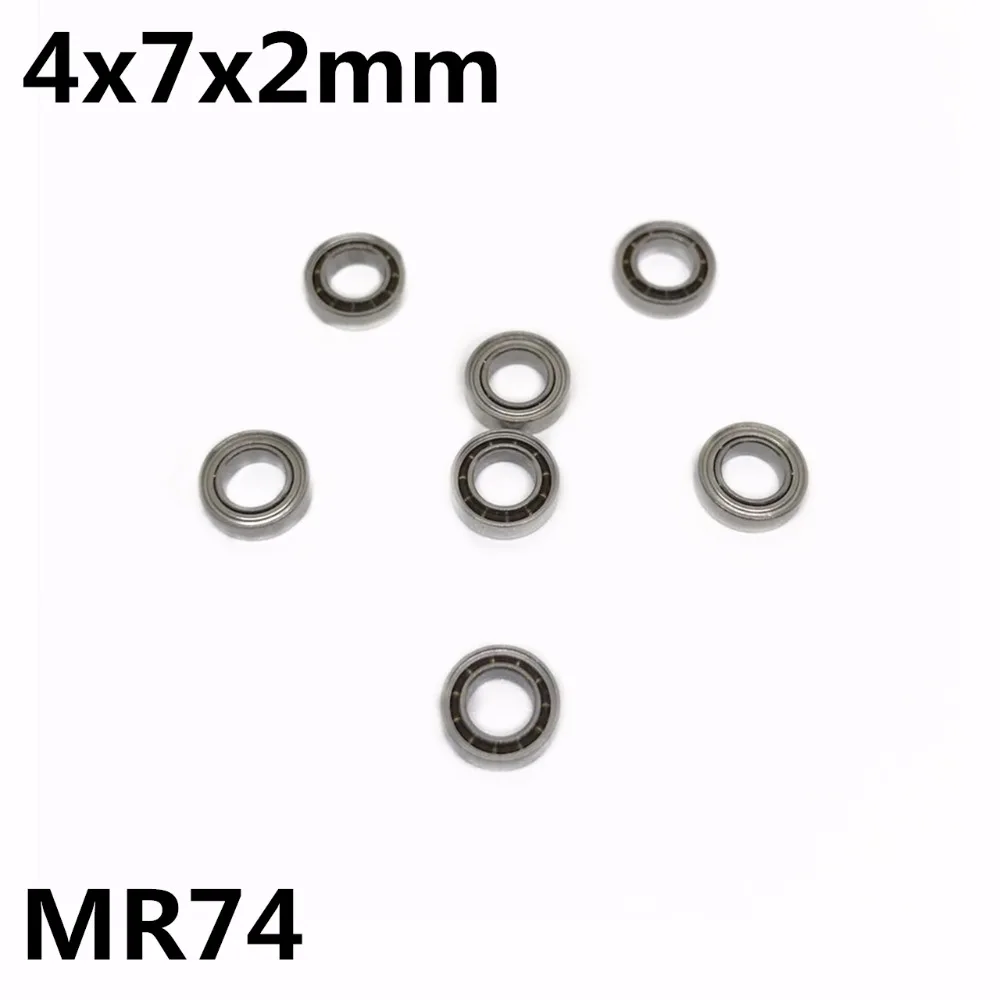 50Pcs MR74 open 4x7x2 mm Deep groove ball bearing Miniature bearing High qualit