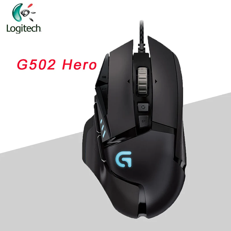 Высокопроизводительная игровая мышь logitech G502 HERO Engine с 16000 dpi программируемая Настройка LIGHTSYNC RGB для геймеров