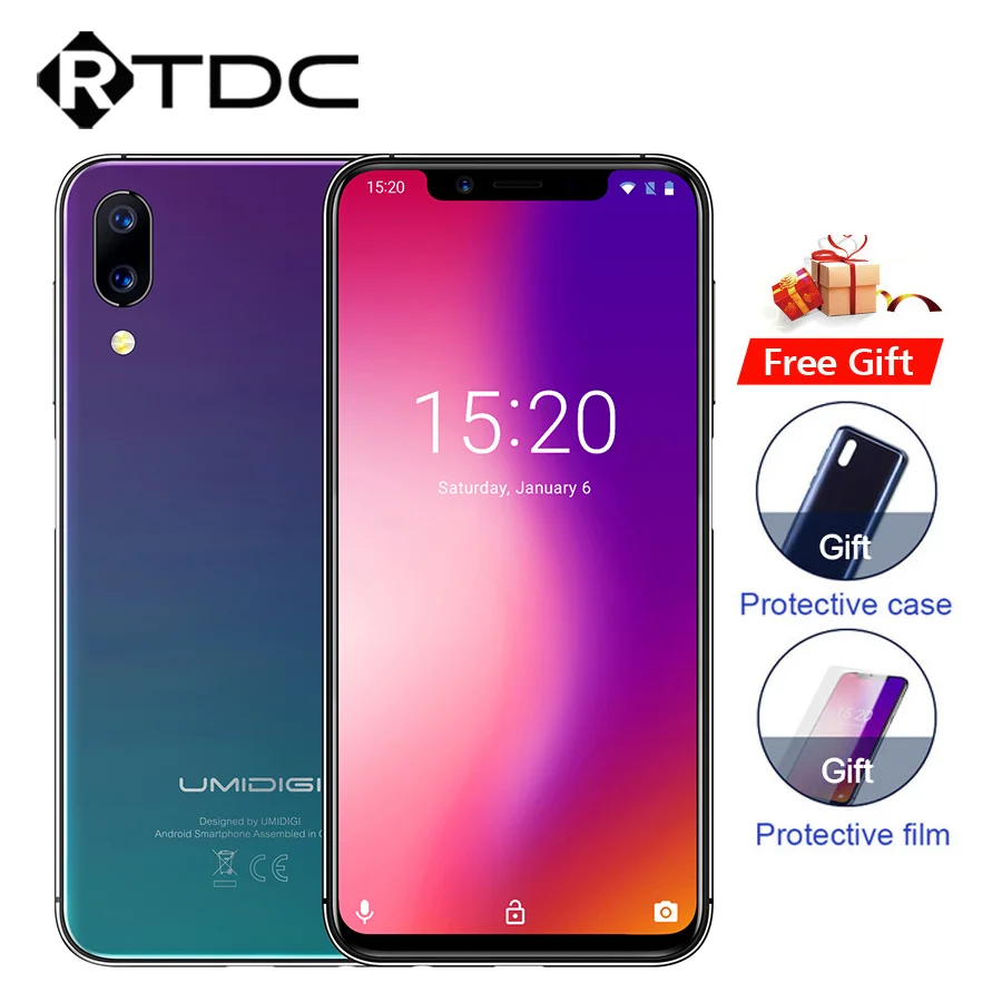 UMIDIGI One 19:9 Android 8 1 Восьмиядерный мобильный телефон 5 9 'Ɗ Гб + 32 ГБ разблокировка