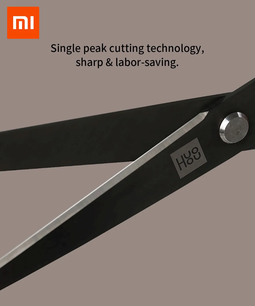 Xiaomi huohou Titanium-plated Scissors Black Sharp Sets Sewing Thread Antirust Pruning Scissor Leaves Trimmer Non-slip Tool D5