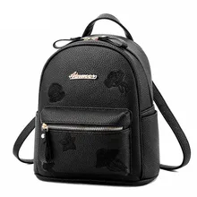 2017 New PU Leather Backpack Women’s Backpacks Cute Embroidery Starfish Teenager Girls’ School Bags Travel Bags mochila XA1834C