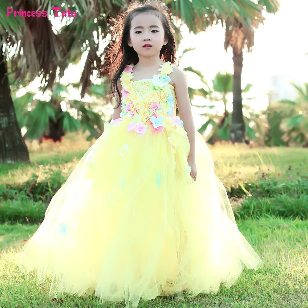 beauty and the beast flower girl dress