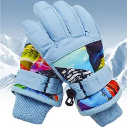 2-4 года детские перчатки утолщаются ветрозащитный Водонепроницаемый зимние мальчики перчатки для девочек открытый Лыжный Спорт Размеры