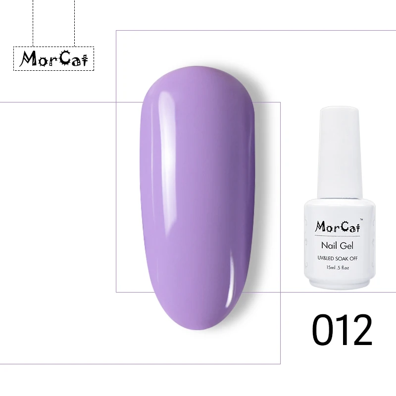 Гель-лак MorCat для ногтей розовый цвет УФ-лак Гель-лак УФ-гель для ногтей Гель-лак Vernis Полупостоянный дизайн ногтей - Цвет: 012