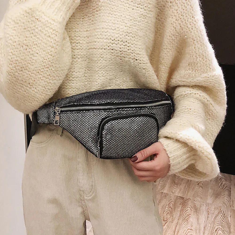 Модная женска сумка Открытый Сумка tneutral молния блесток crossbody Спортивная грудь карман челнока Y504